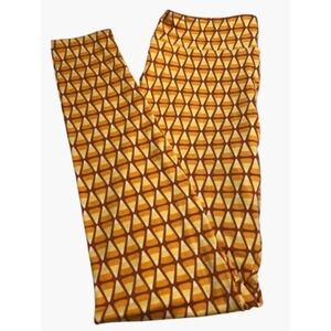 LuLaRoe Girls Kids Leggings L/XL Candy Corn Halloween Autumn Fall Sizes 8-14 NWT